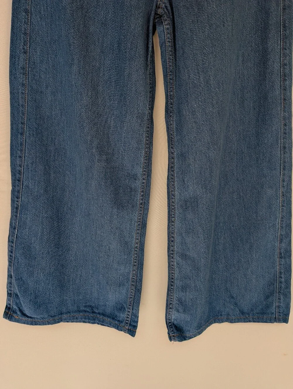 J.Crew Light Feel Wide Leg Cropped Jeans  Organic Cotton Blend Size 25 Petite